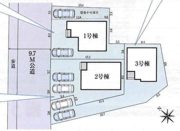 豊田市大島町　全3棟・1号棟