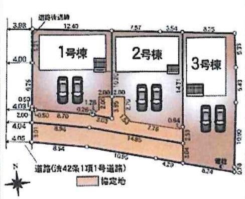 西尾市吉良町饗庭第1　全3棟・1号棟