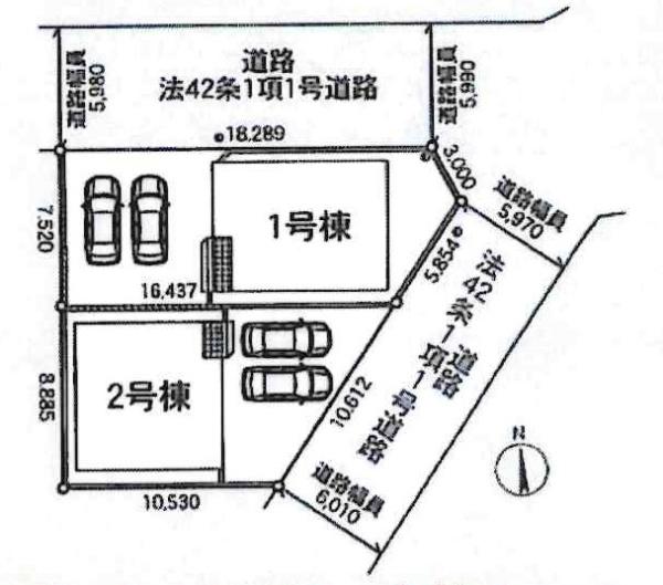 岡崎市鴨田本町第1　全2棟・1号棟