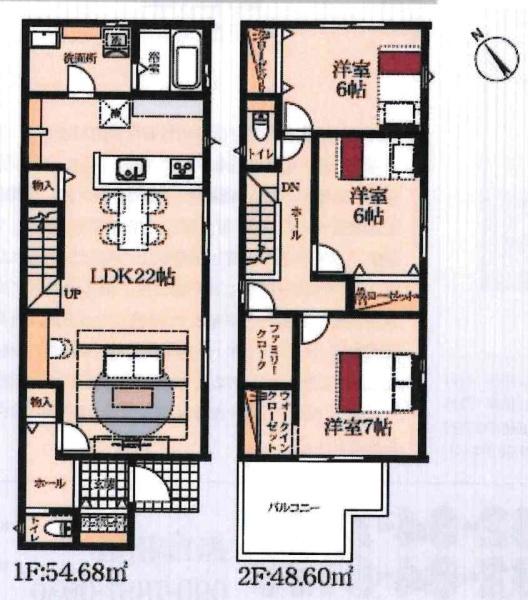 蒲郡市竹谷町第3　全3棟・2号棟