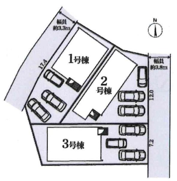 蒲郡市竹谷町第3　全3棟・2号棟