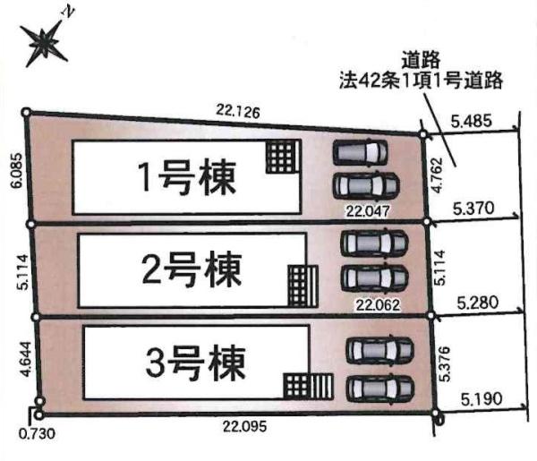 知立市新林町第4　全3棟・1号棟