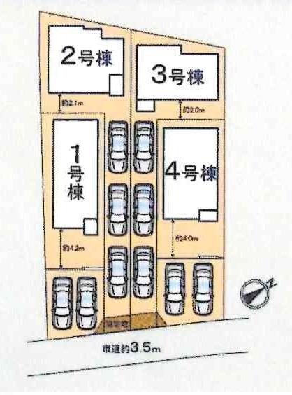 豊川御津町広石第1期 全4棟・2号棟(全体区画図)