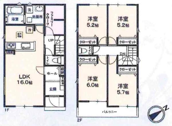 豊川御津町広石第1期 全4棟・4号棟(間取り)