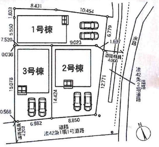 西尾市平坂町第9 全3棟・3号棟(全体区画図)