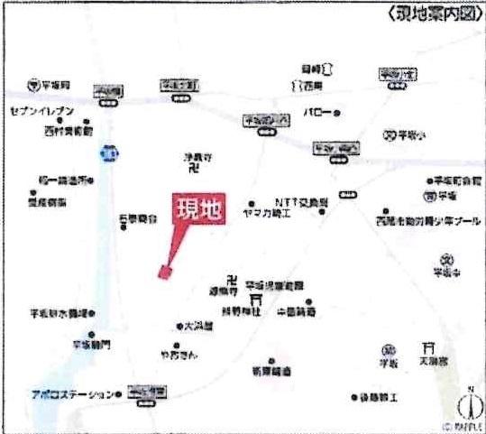西尾市平坂町第9 全3棟・3号棟(現地案内図)