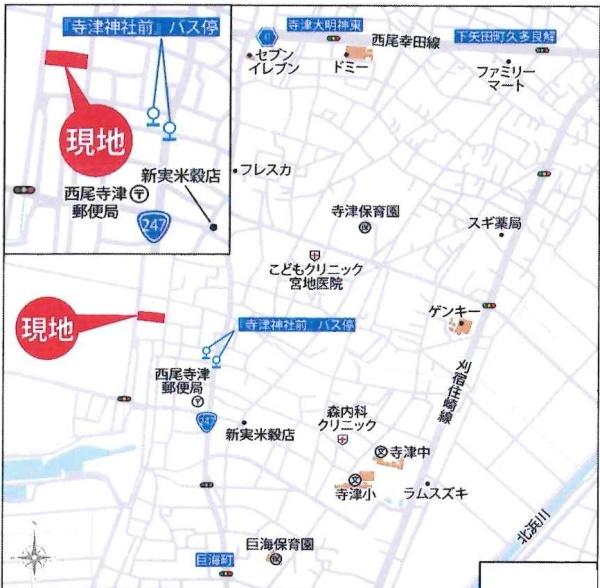 西尾寺津町第1期 全1棟・1号棟(現地案内図)