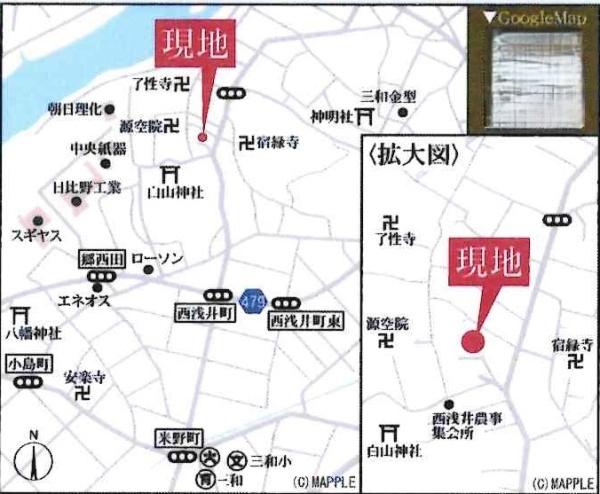 西尾西浅井町第1期 全4棟・2号棟(現地案内図)