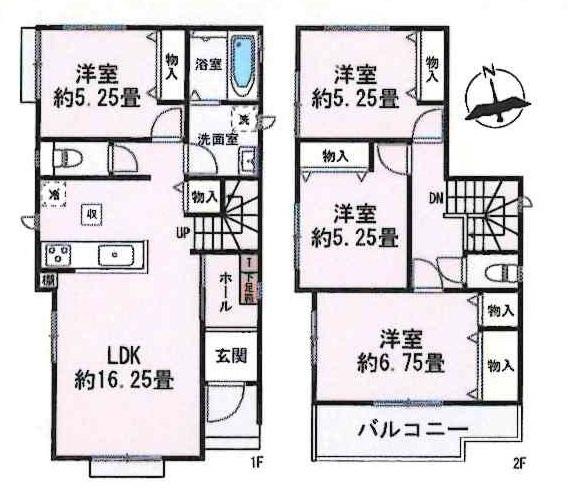 岡崎市福岡町3期 全3棟・A号棟(間取り)