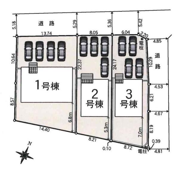 豊川市江島町第1　全3棟・2号棟