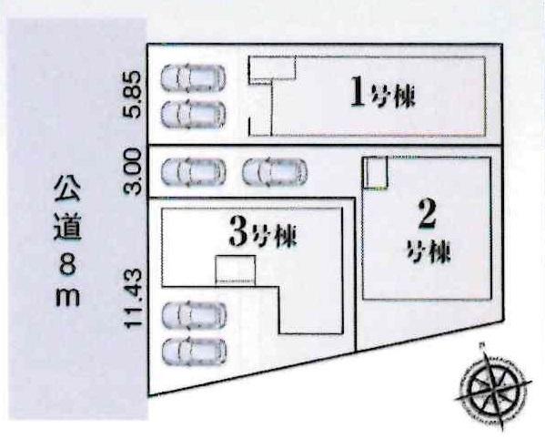 碧南市善明町1丁目　全3棟・1号棟