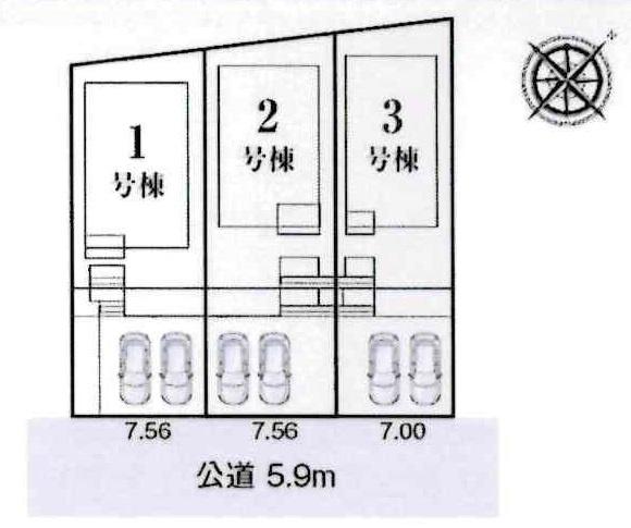豊田市高美町5丁目　全3棟・2号棟