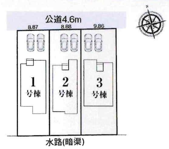 西尾市一色町西塩浜第2　全3棟・1号棟