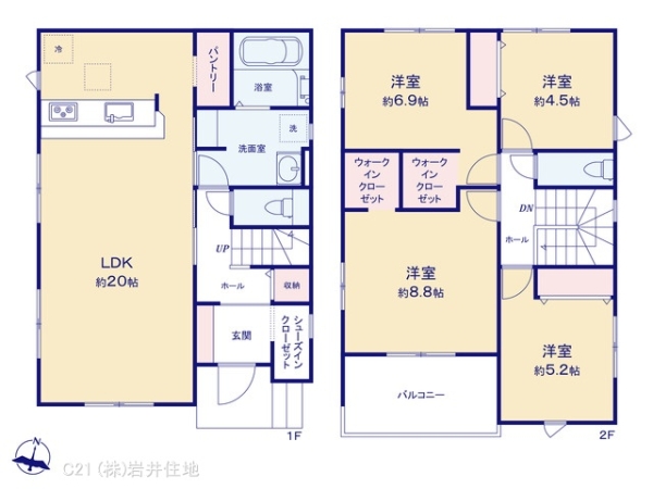 越谷市瓦曽根２丁目の新築一戸建