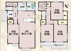 越谷市新築建て駐車場２台可　D