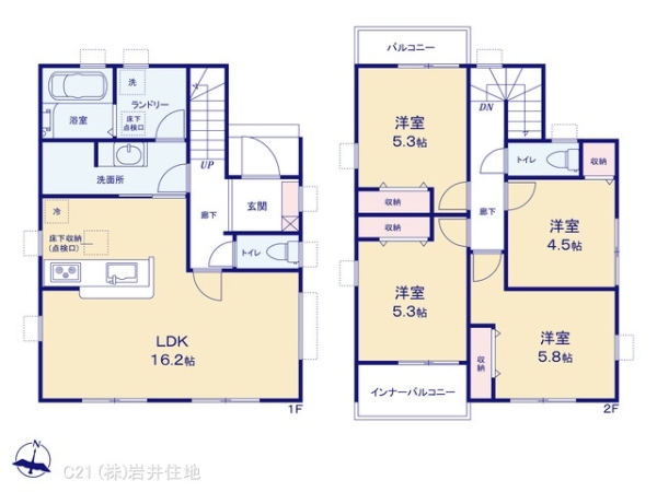 越谷市伊原２丁目の新築一戸建