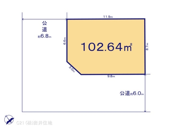 越谷市大字下間久里の土地