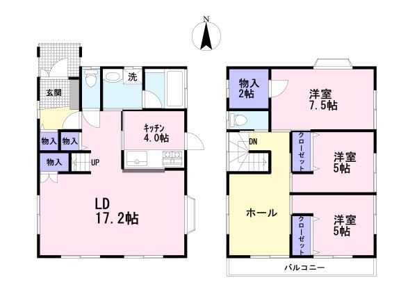 駅9分、小学校3分、イオン5分、公園2分　おゆみ野南3丁目