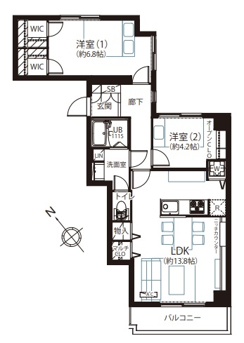 ソーケン日暮里マンション(間取り)