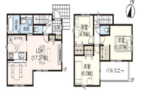 東久留米市氷川台2丁目 全2棟 1号棟 新築戸建