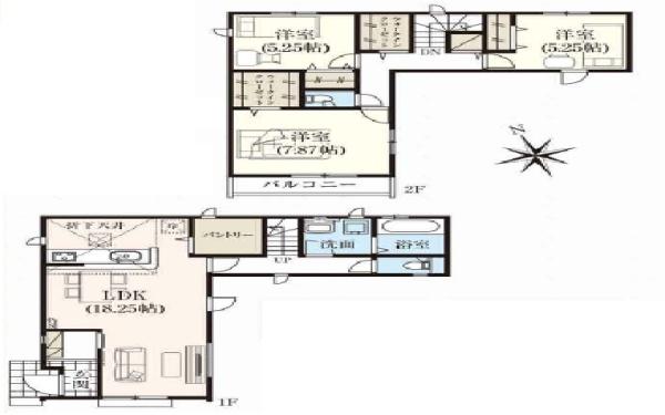 東久留米市八幡町3丁目 全2棟 2号棟 新築戸建