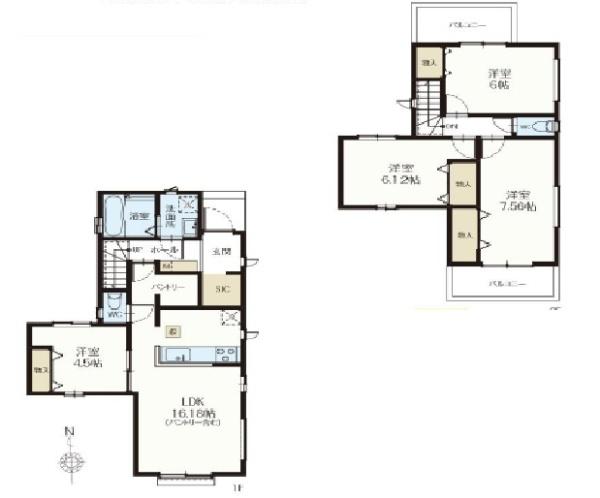 東久留米市前沢5丁目　全2棟　B号棟　新築一戸建