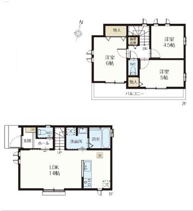 東久留米市氷川台2丁目　全2棟　A号棟　新築一戸建