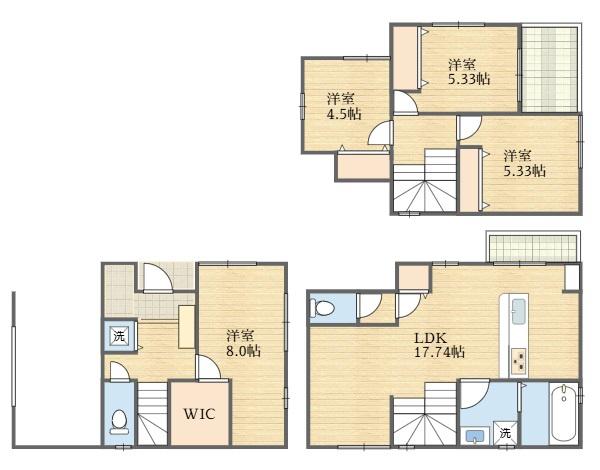 川崎市多摩区菅稲田堤２丁目新築戸建３号棟