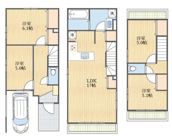 稲城市東長沼新築戸建3号棟