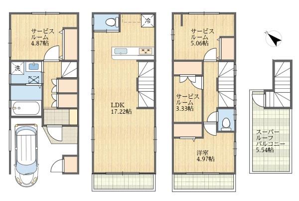 神奈川県川崎市多摩区菅馬場新築戸建１号棟