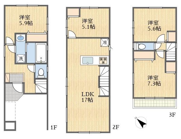 川崎市多摩区長尾2丁目新築戸建G号棟