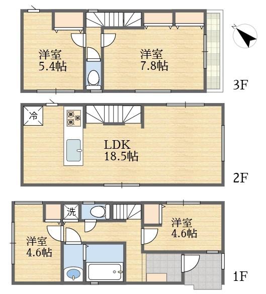 川崎市多摩区長尾2丁目新築戸建I号棟