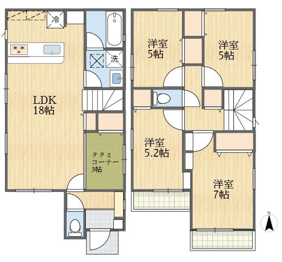 稲城市東長沼新築戸建３号棟