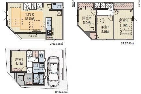 川崎市多摩区宿河原新築戸建D号棟