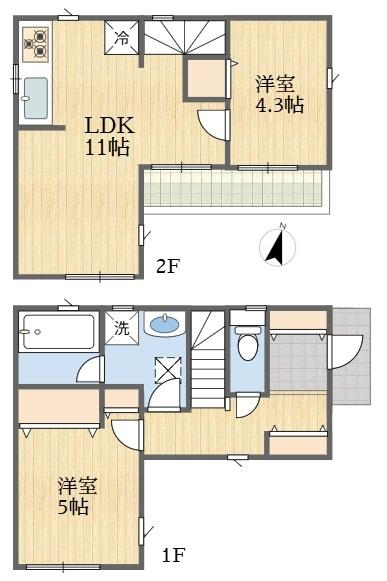 稲城市矢野口新築戸建1号棟(間取り)