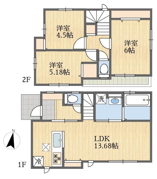 日野市落川新築戸建Ｂ号棟