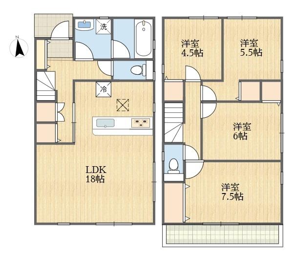 稲城市押立新築戸建２号棟　太陽光システム搭載　４LDK