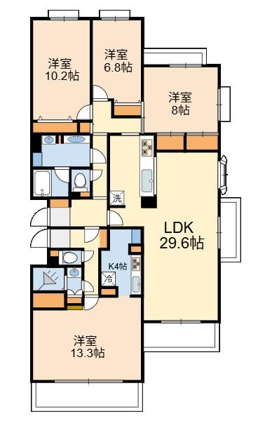 コスモフォーラム多摩2号棟　内装リフォーム済み