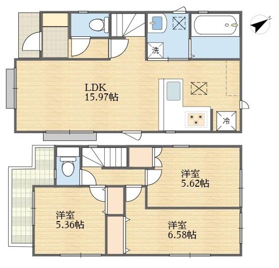 稲城市百村新築戸建２号棟　ZEH水準　小学校まで徒歩５分