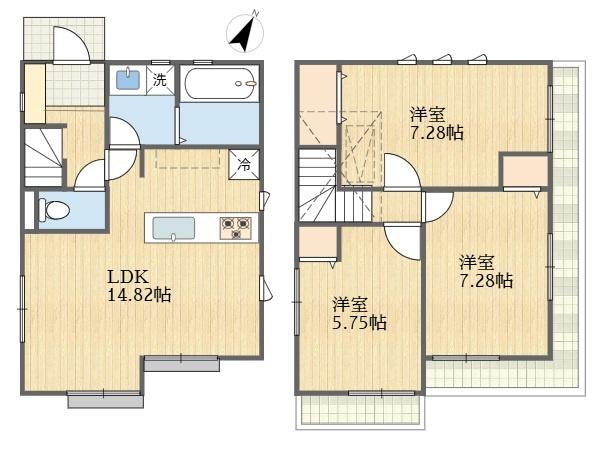 稲城市百村新築戸建３号棟　ZEH水準　小学校まで徒歩５分