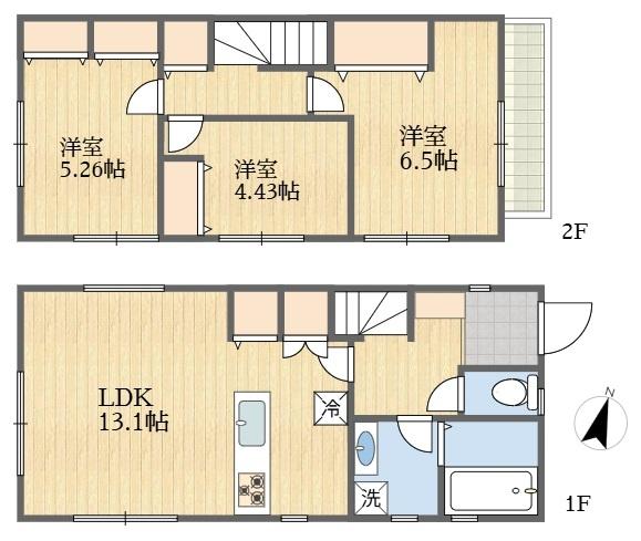 東長沼　新築戸建　Ａ号棟　「稲城長沼駅」徒歩５分