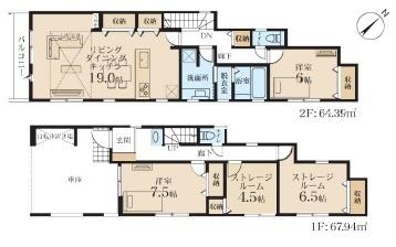 川崎市多摩区登戸新築戸建　完成済み　2階リビング