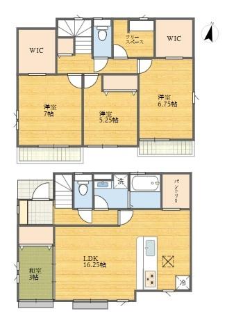稲城市平尾２丁目新築戸建　WIC２か所　パントリー
