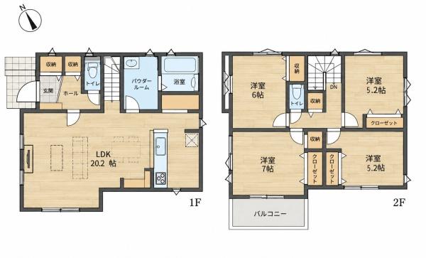 川崎市麻生区早野新築戸建　1号棟　LDK20帖