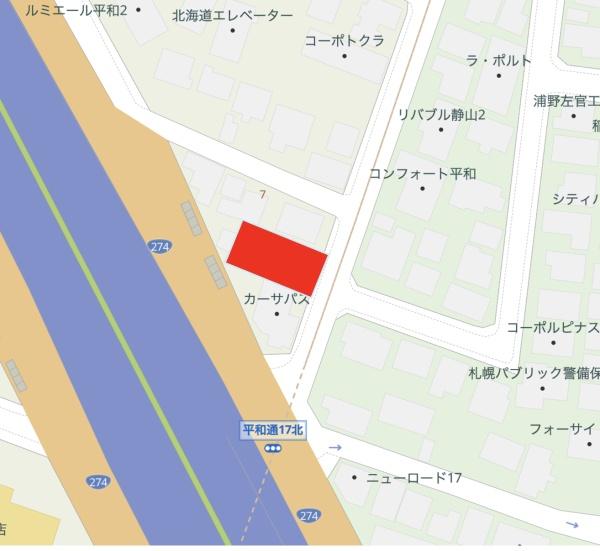 札幌市白石区平和通１６丁目北の土地