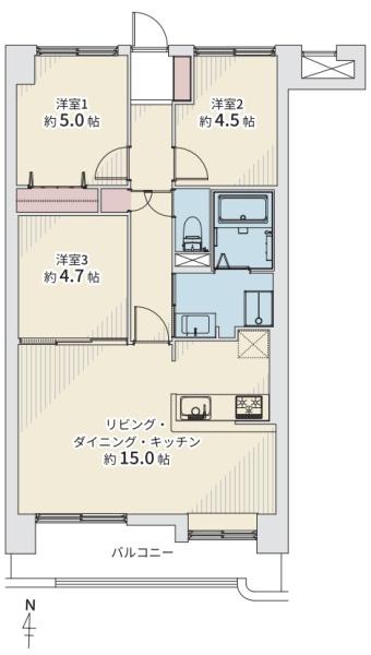 ライオンズマンション中の島通り