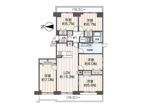 イトーピア星置中央弐番館(間取り)