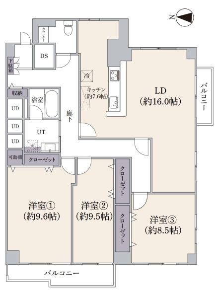 サンピア中島公園西棟(間取り)