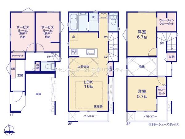 船橋市前原西3丁目　6号棟