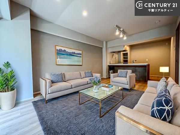 マープル津田沼スカイハイツB棟(リビング)